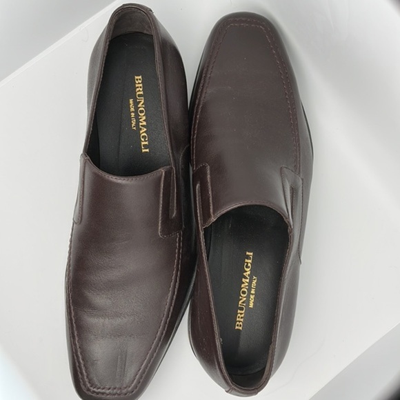 Bruno Magli Raging‎ Slip on Leather Loafers Dark Brown Made in Italy Size 10 main image 11